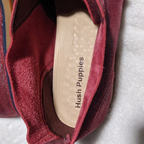 Maroon Hush Puppies Ankle Boot Size 9.5 - Picture 2 of 3